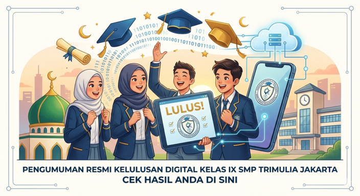 Pengumuman Kelulusan Peserta Didik Kelas IX SMP Trimulia Jakarta Tahun Pelajaran 2025/2026
